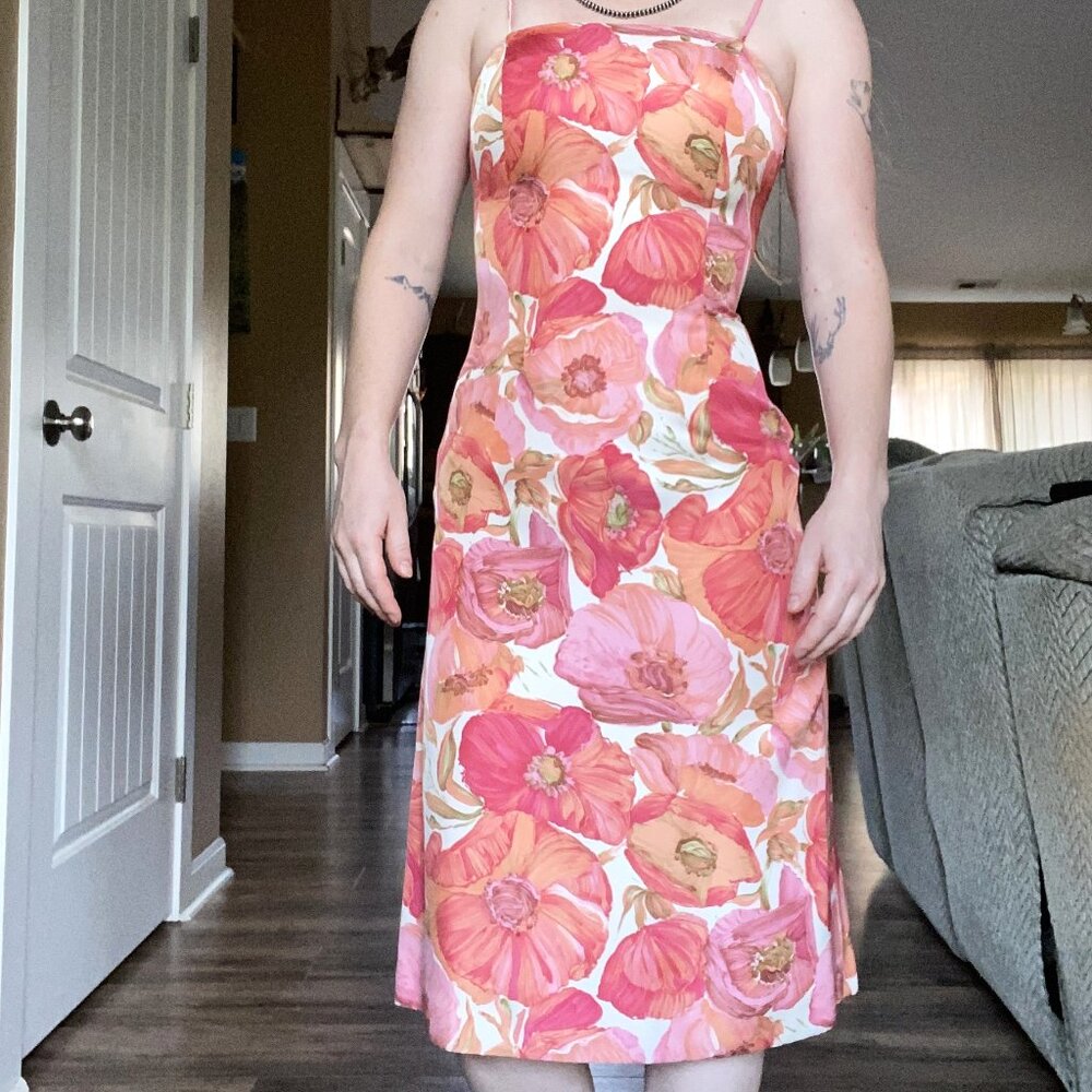 Petite Pink Floral Dress
